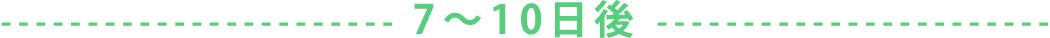 7～10日後